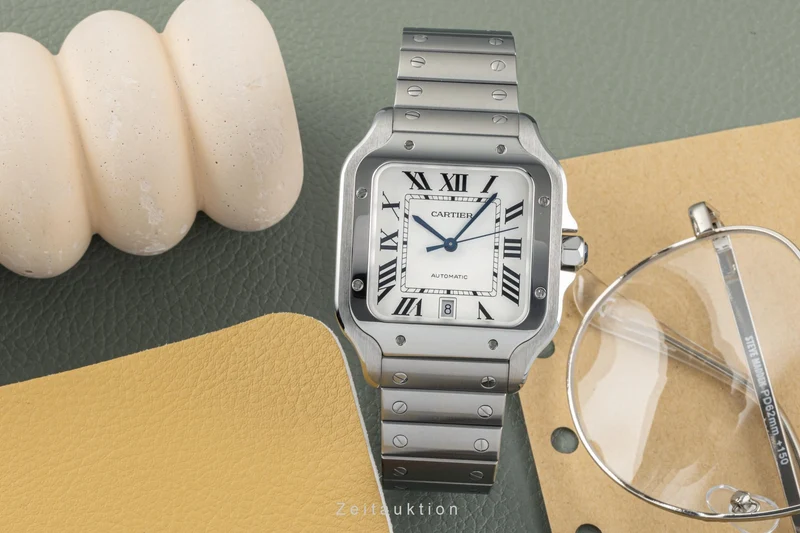Cartier Santos steel automatic men's watch WSSA0009 LP: 7900EUR [2304137]