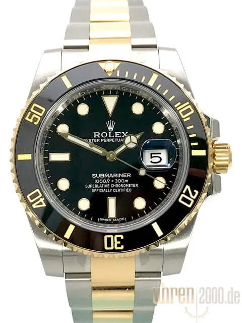 Rolex Submariner Date 116613LN Edelstahl Gelbgold aus 2017 LC100 verklebt