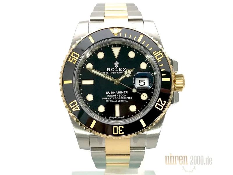 Rolex Submariner Date 116613LN Edelstahl Gelbgold aus 2017 LC100 verklebt