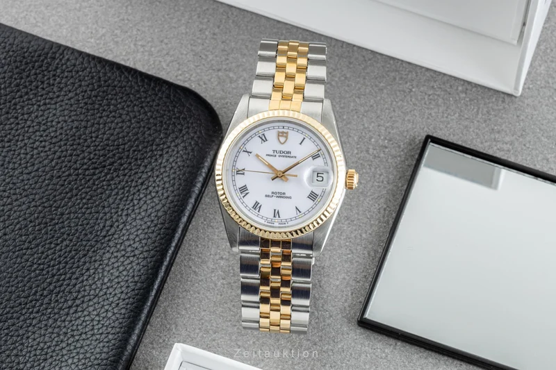 Tudor Prince Oysterdate steel / gold automatic men's watch 74033 [2304720]