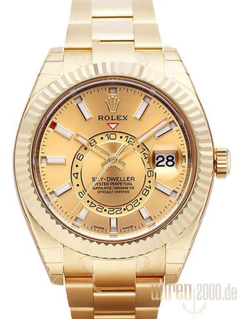 Rolex Sky-Dweller 326938 Gelbgold Champagner