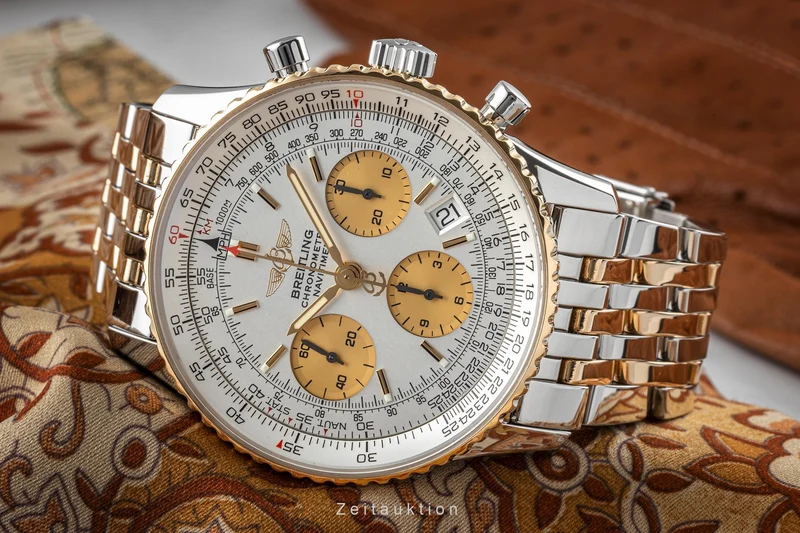 Breitling Navitimer chronograph steel / gold automatic men's watch D23322 LP: 7750EUR [2303340]