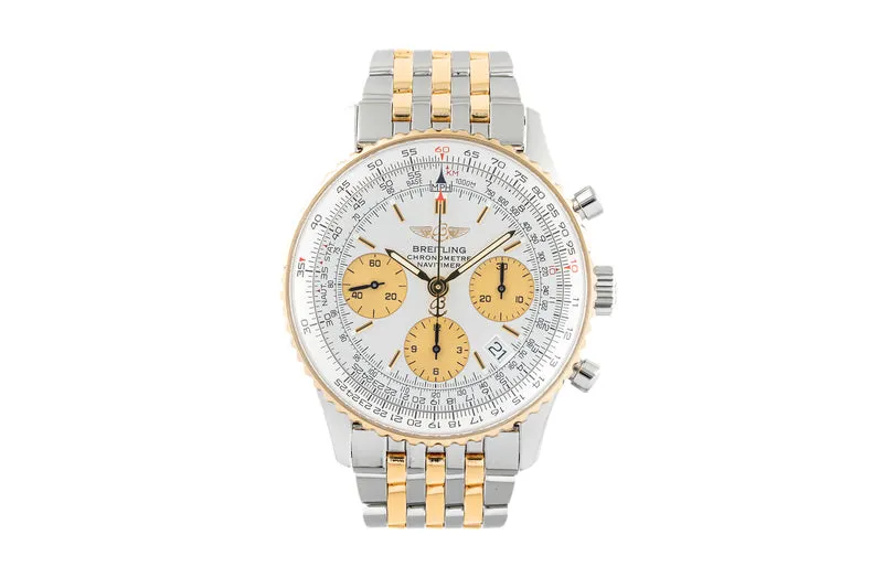 Breitling Navitimer chronograph steel / gold automatic men's watch D23322 LP: 7750EUR [2303340]
