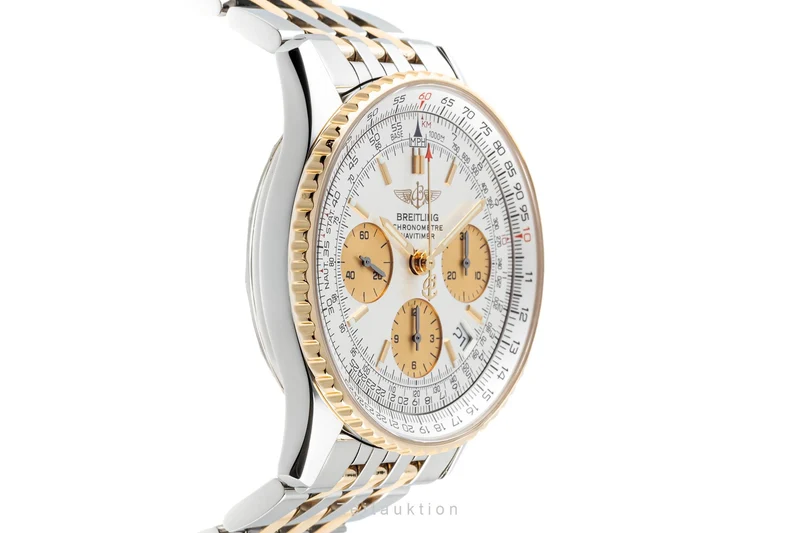 Breitling Navitimer chronograph steel / gold automatic men's watch D23322 LP: 7750EUR [2303340]