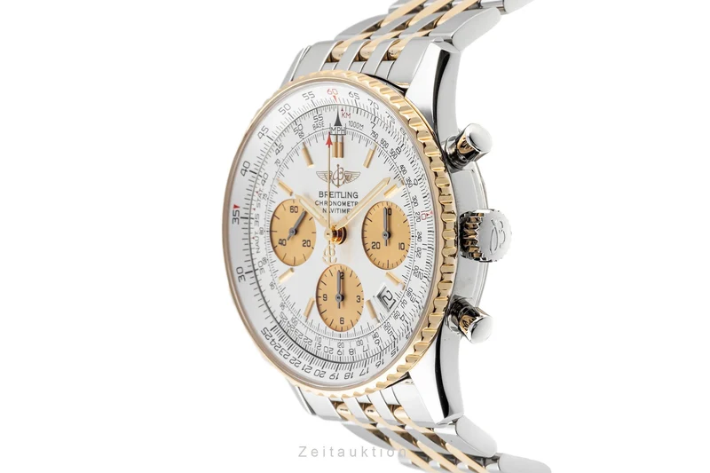 Breitling Navitimer chronograph steel / gold automatic men's watch D23322 LP: 7750EUR [2303340]