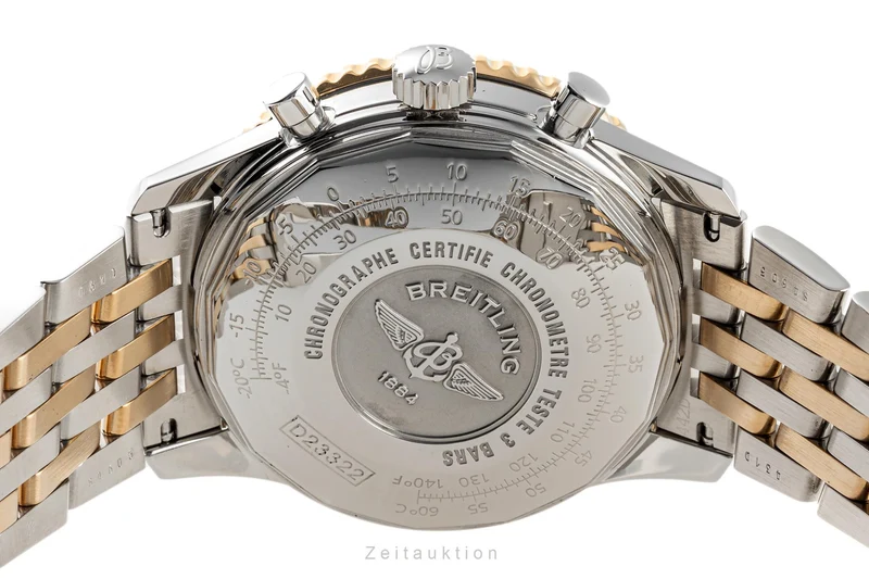 Breitling Navitimer chronograph steel / gold automatic men's watch D23322 LP: 7750EUR [2303340]