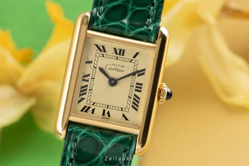 Cartier Tank silver-gilt manual winding women's watch [2303273]