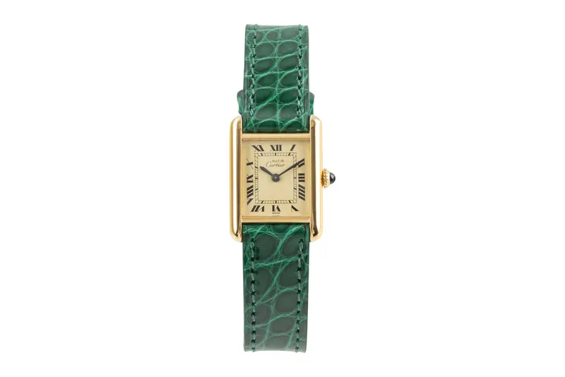 Cartier Tank silver-gilt manual winding women's watch [2303273]