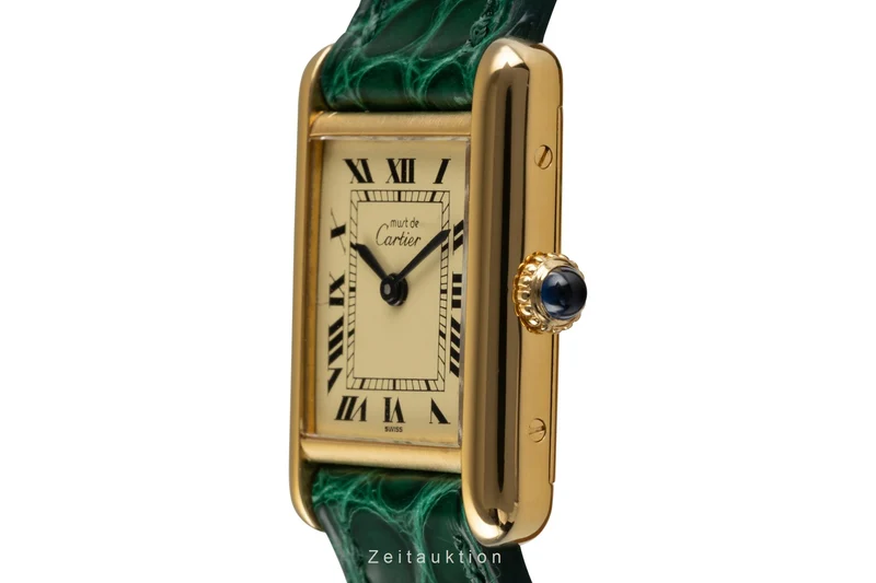 Cartier Tank silver-gilt manual winding women's watch [2303273]