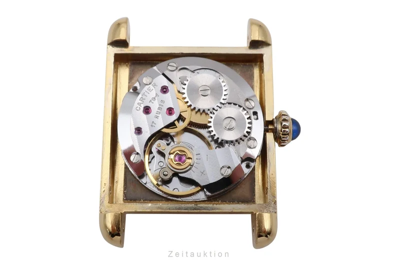 Cartier Tank silver-gilt manual winding women's watch [2303273]