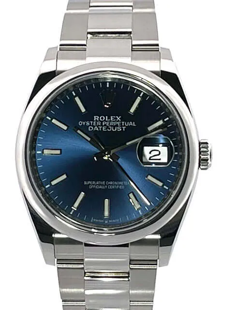 Rolex Datejust 36 Oystersteel 126200 Blau