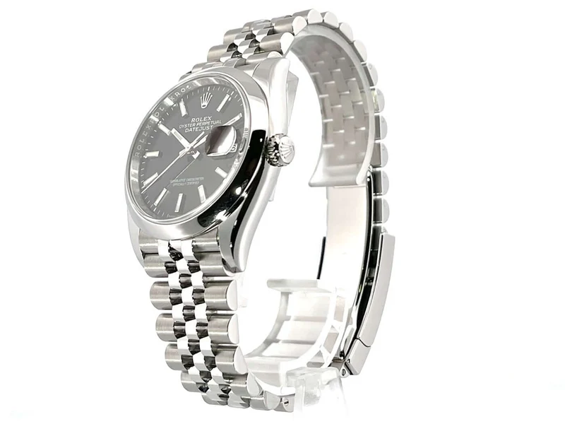 Rolex Datejust 36 Oystersteel 126200 Schwarz Jubile-Band