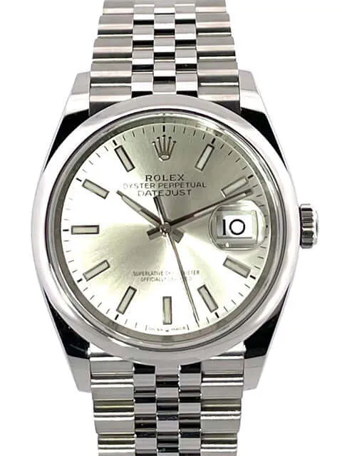 Rolex Datejust 36 Oystersteel 126200 Silber Jubile-Band