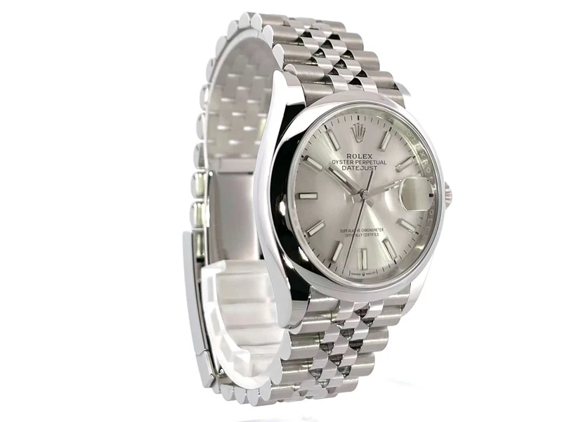 Rolex Datejust 36 Oystersteel 126200 Silber Jubile-Band