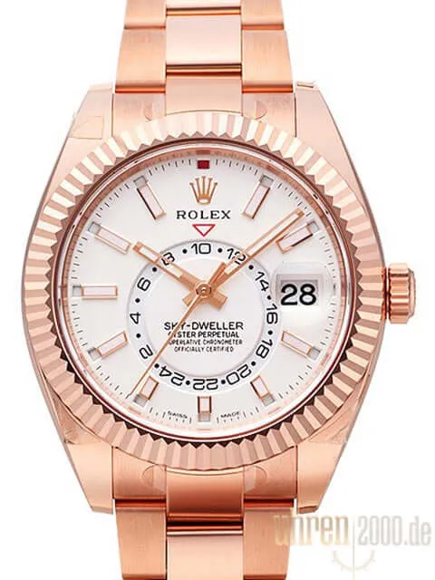 Rolex Sky-Dweller 326935 Everose-Gold Weiß