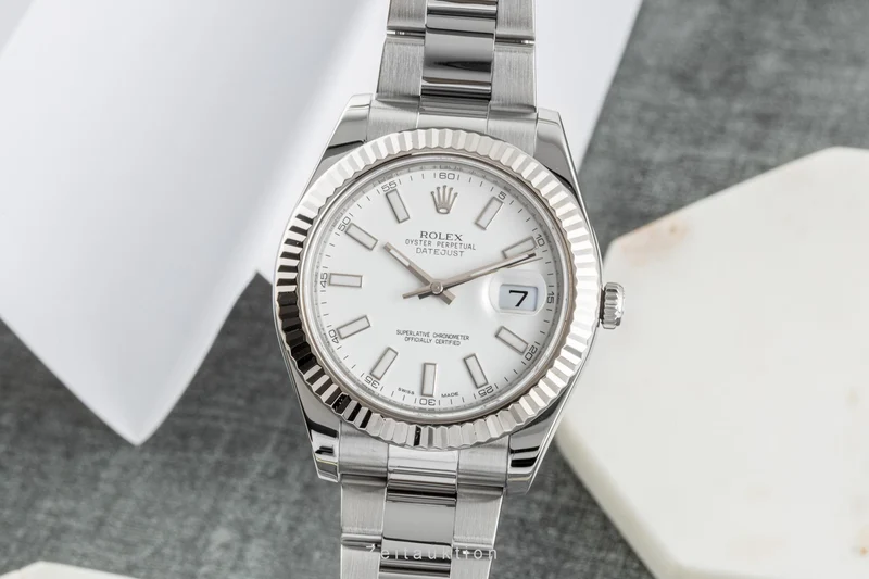 Rolex Datejust steel / white gold automatic men's watch 116334 LP: 12050EUR [2304025]