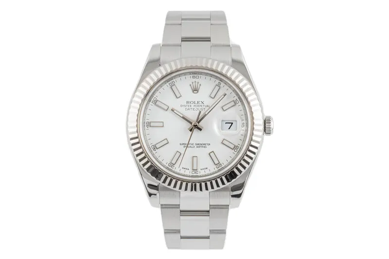 Rolex Datejust steel / white gold automatic men's watch 116334 LP: 12050EUR [2304025]