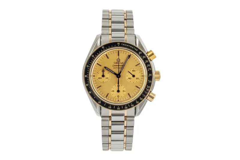 Omega Speedmaster chronograph steel / gold automatic men's watch 175.0032 LP: 8000EUR [2304011]