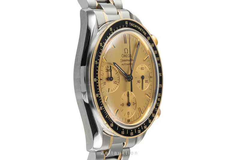 Omega Speedmaster chronograph steel / gold automatic men's watch 175.0032 LP: 8000EUR [2304011]