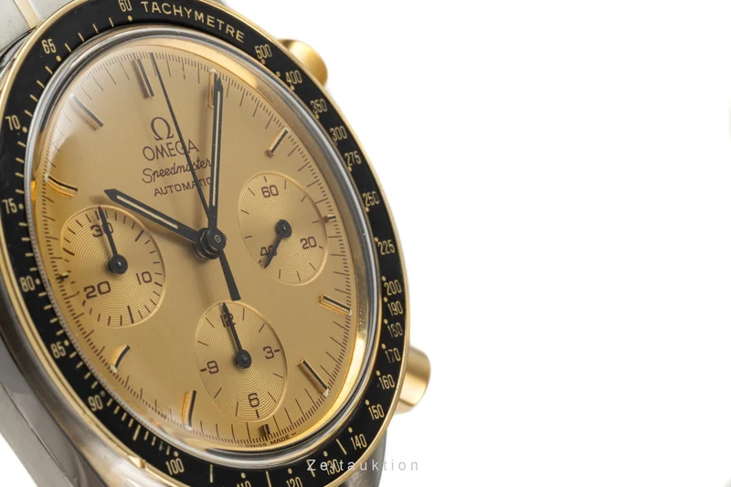 Omega Speedmaster chronograph steel / gold automatic men's watch 175.0032 LP: 8000EUR [2304011]