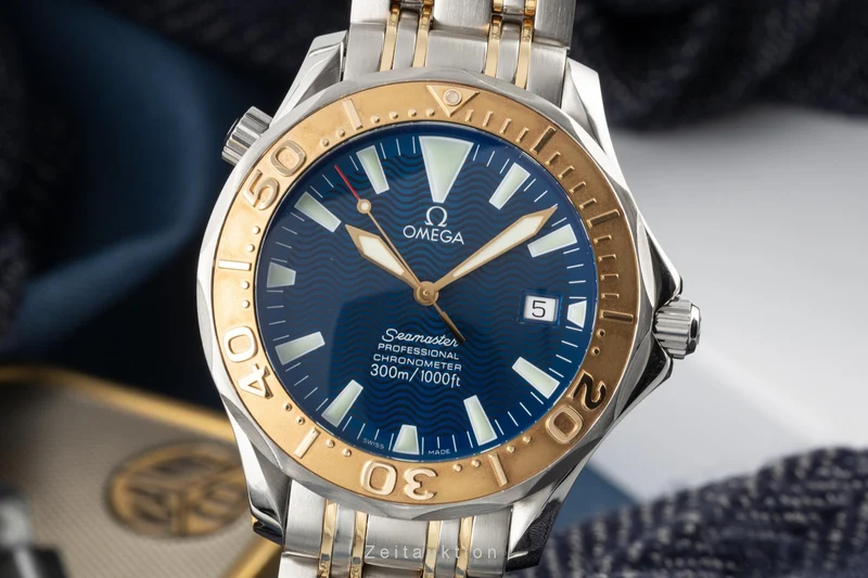 Omega Seamaster steel / gold automatic men's watch 2455.80.00, 168.1640 LP: 13400EUR [2303981]