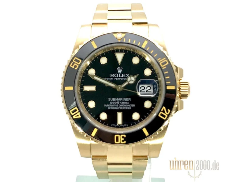 Rolex Submariner Date Gelbgold 116618LN LC100 aus 2010