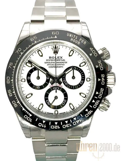 Rolex Daytona Edelstahl 116500LN Weiß verklebt LC100