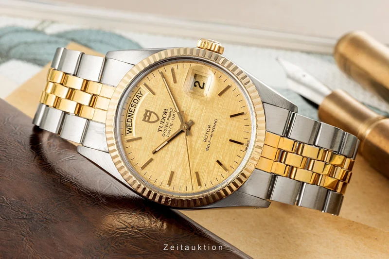 Tudor Date-Day steel / gold automatic men's watch 94613 [2304626]