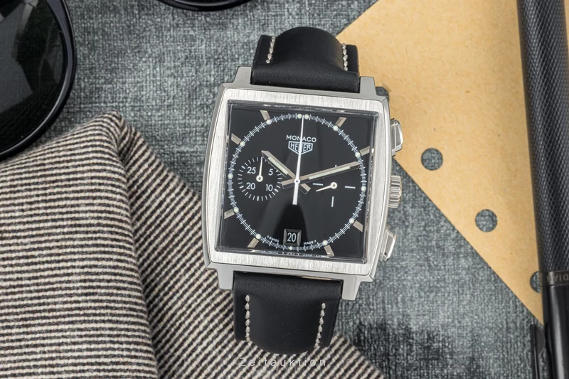 Tag Heuer Monaco chronograph steel automatic men's watch CS2110 LP: 7550EUR Limited [2302740]