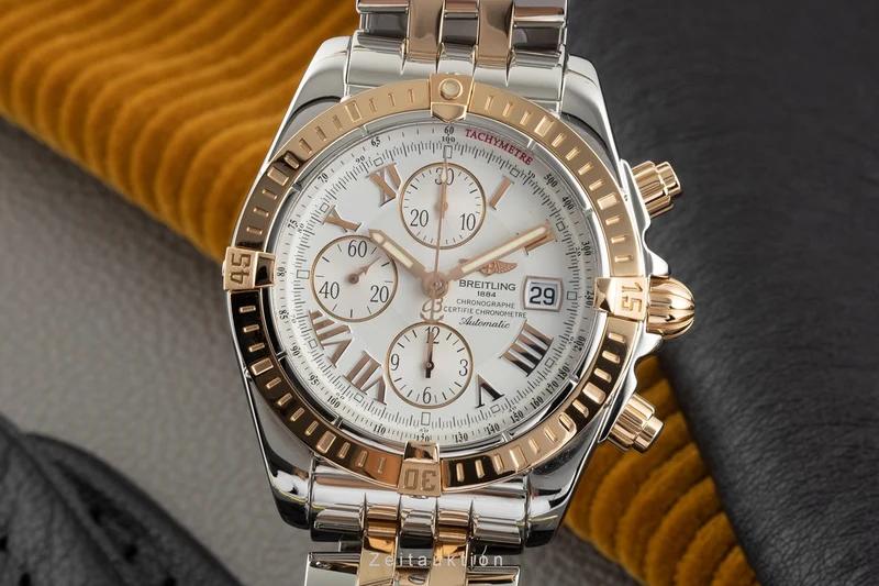 Breitling Chronomat chronograph steel / gold automatic men's watch C13356 LP: 12950EUR [2303921]
