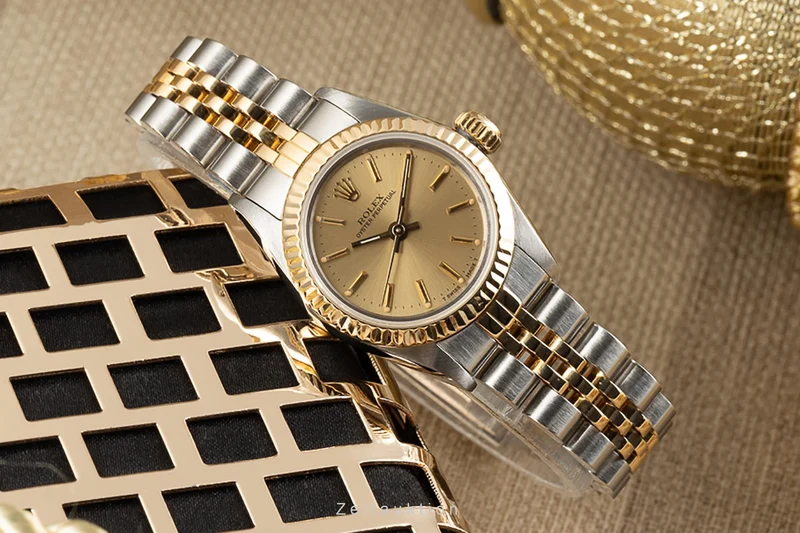 Rolex Oyster Perpetual steel / gold automatic women's watch 67193 LP: 5450EUR [2303078]