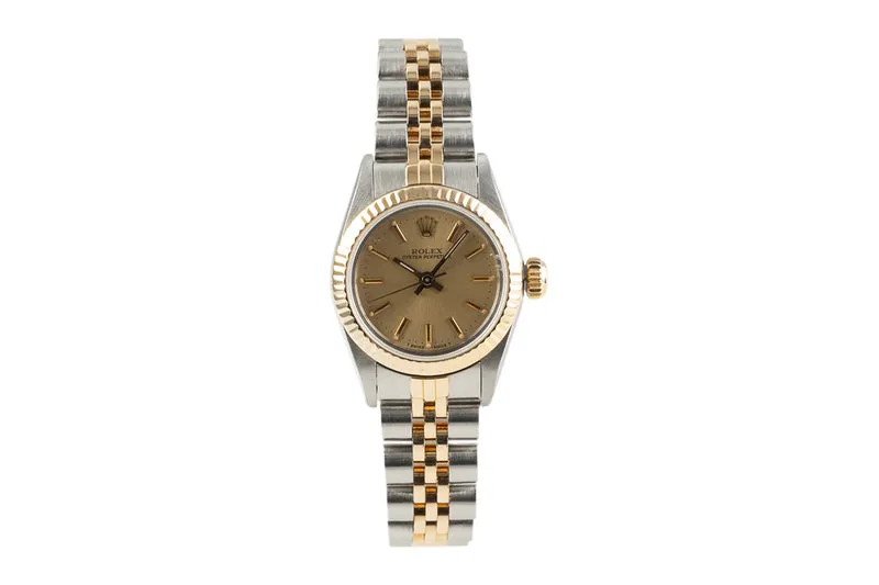 Rolex Oyster Perpetual steel / gold automatic women's watch 67193 LP: 5450EUR [2303078]