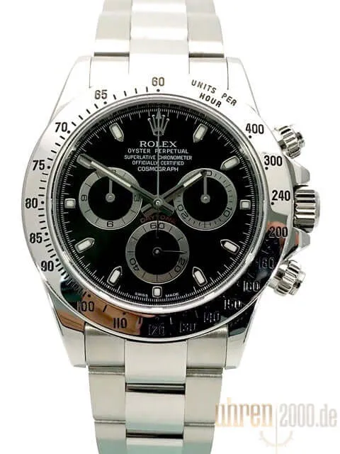 Rolex Daytona Edelstahl 116520 Schwarz aus 2013