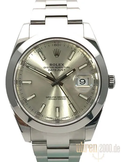 Rolex Datejust 41 Edelstahl 126300 Silber aus 2018
