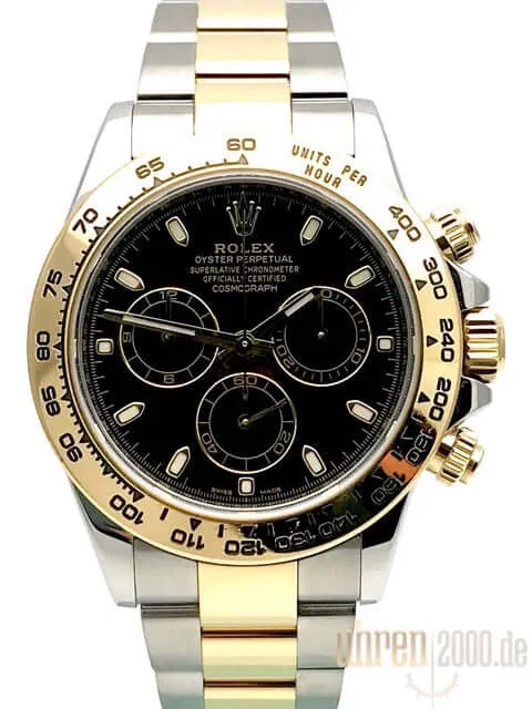 Rolex Daytona Edelstahl Gelbgold 116503 Schwarz LC100 aus 2017