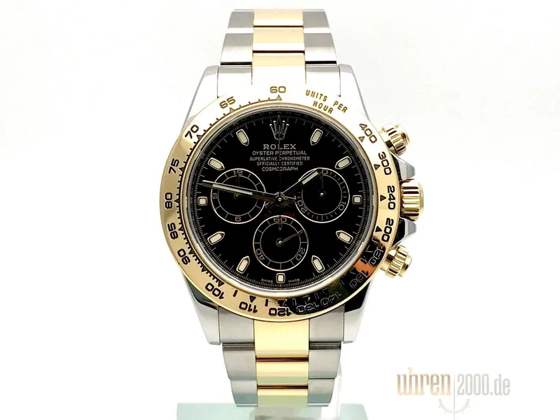 Rolex Daytona Edelstahl Gelbgold 116503 Schwarz LC100 aus 2017