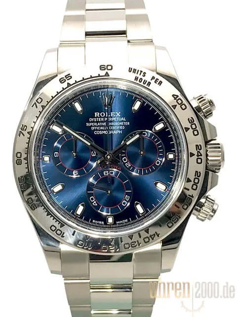 Rolex Cosmograph Daytona 116509 Weißgold Blau aus 2018 LC100