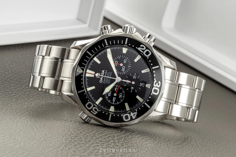 Omega Seamaster chronograph steel automatic men's watch 2594.52.00 LP: 5000EUR [2302263]