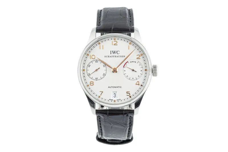 IWC Portugieser steel automatic men's watch IW500114 LP: 13300EUR [2304582]