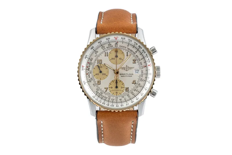 Breitling Old Navitimer chronograph steel / gold automatic men's watch D13022 [2304572]