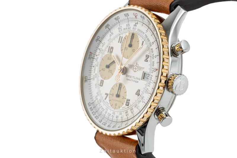 Breitling Old Navitimer chronograph steel / gold automatic men's watch D13022 [2304572]