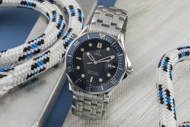 Omega Seamaster steel quartz men's watch 2221.80.00, 196.1504 [2302638]