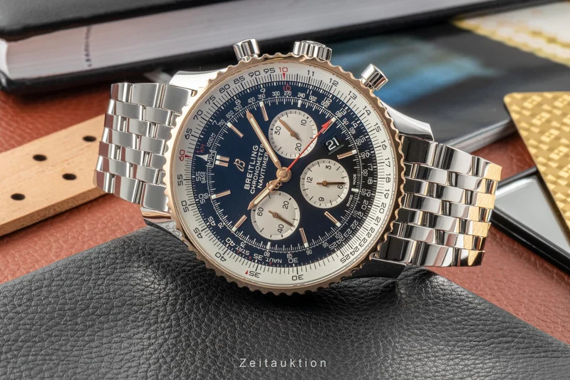 Breitling Navitimer 01 chronograph steel / gold automatic men's watch UB0127 LP: 11250EUR [2303823]