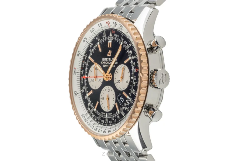 Breitling Navitimer 01 chronograph steel / gold automatic men's watch UB0127 LP: 11250EUR [2303823]