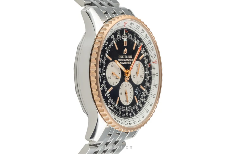 Breitling Navitimer 01 chronograph steel / gold automatic men's watch UB0127 LP: 11250EUR [2303823]