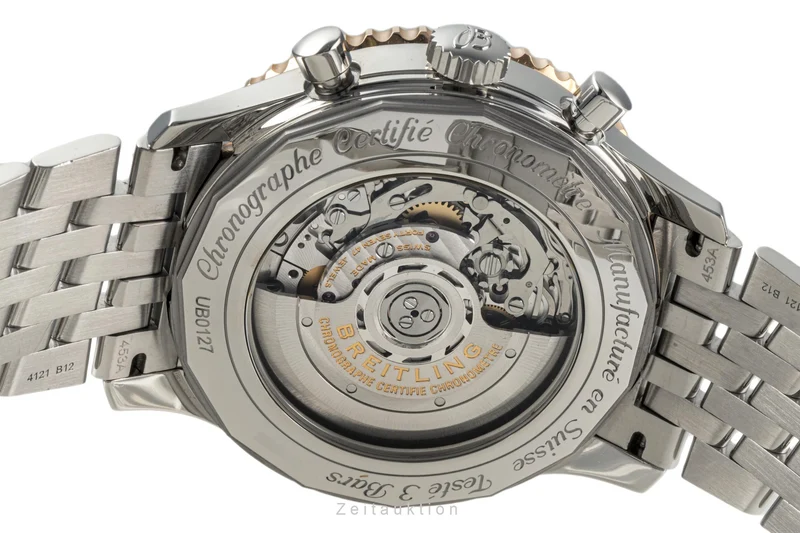 Breitling Navitimer 01 chronograph steel / gold automatic men's watch UB0127 LP: 11250EUR [2303823]