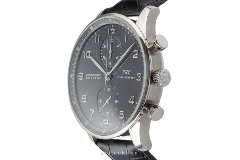 IWC Portugieser chronograph 18 ct white gold automatic men's watch IW371431 LP: 19600EUR [2303769]