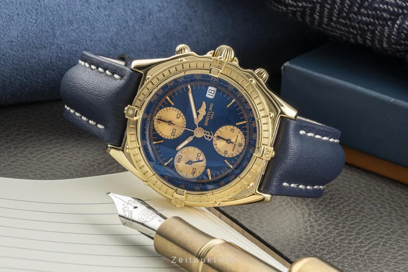 Breitling Chronomat chronograph 18 ct gold automatic men's watch K13047 [2303733]