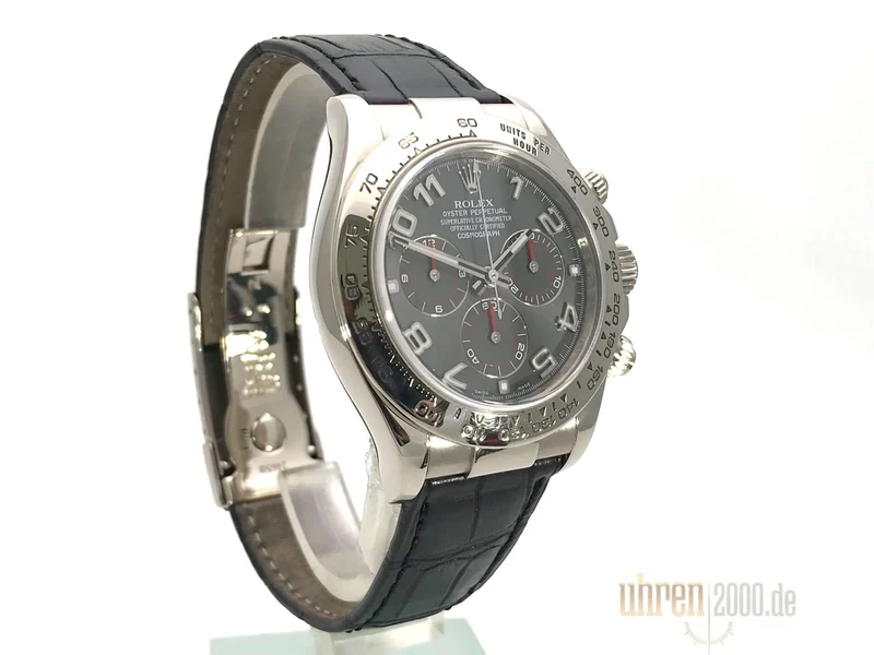 Rolex Cosmograph Daytona 116519 Weißgold Leder Slate aus 2011