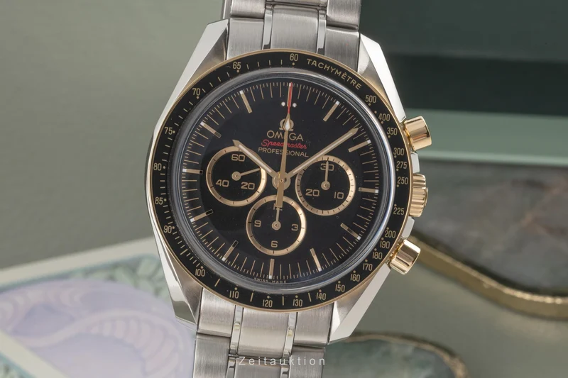 Omega Speedmaster Moonwatch chronograph steel / gold manual winding men's watch 522.20.42.30.01.001 Limited [2304510]